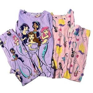 Disney Girls snug fit Princess Pajamas (NWT)